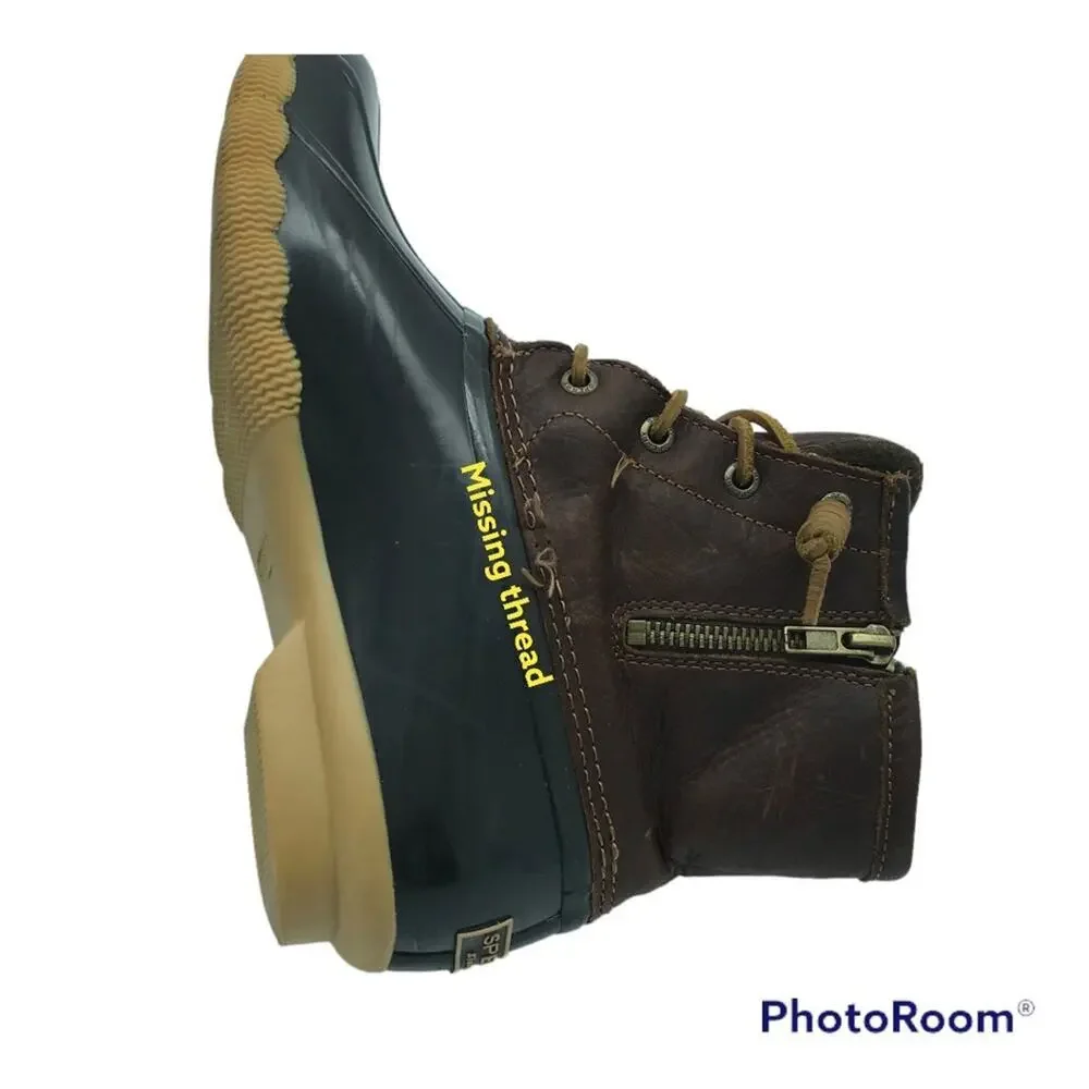 SPERRY Saltwater Leather Waterproof Duck Boots Sz 7
